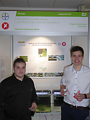 Julian Karimi, Richard Gamp: Biologie Jugend forscht; 1. Preis, Teilnahme am Landeswettbewerb